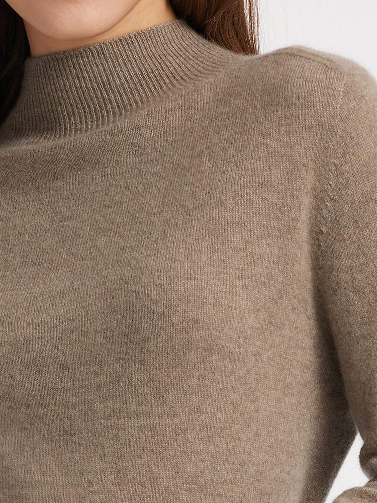 Cashmere Mock Neck Women Sweater - Image 7