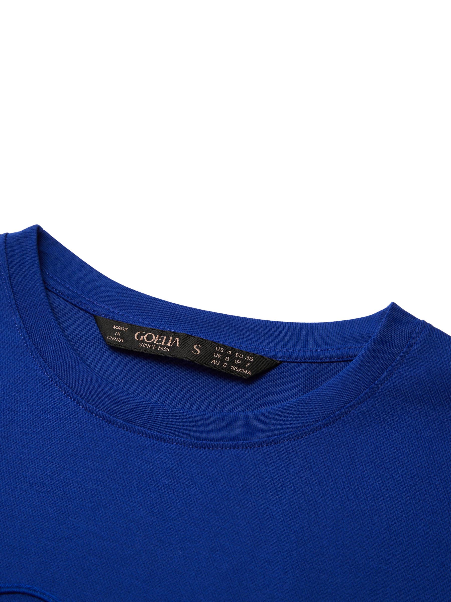 Cotton Blend Round Neck Tape Embroidered Women T-Shirt - Image 15