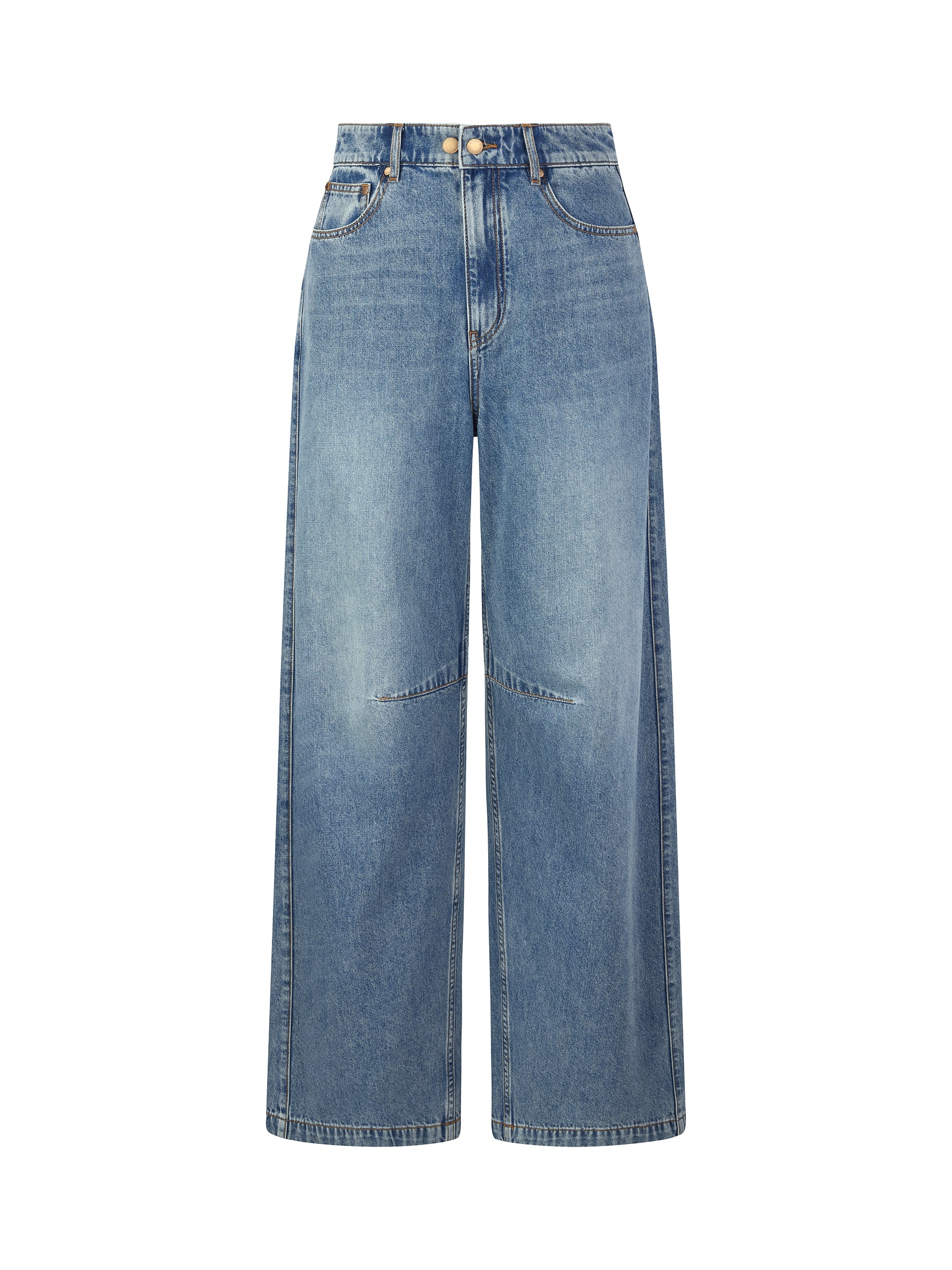 Cotton Denim Adjustable Waist Women Curved Jeans - Image 7
