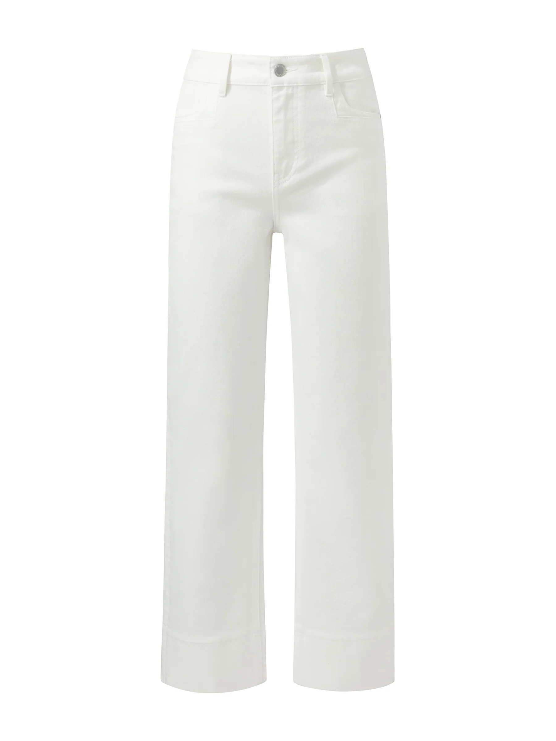 Cotton Denim Women Ankle Length Folded Jeans - Image 6