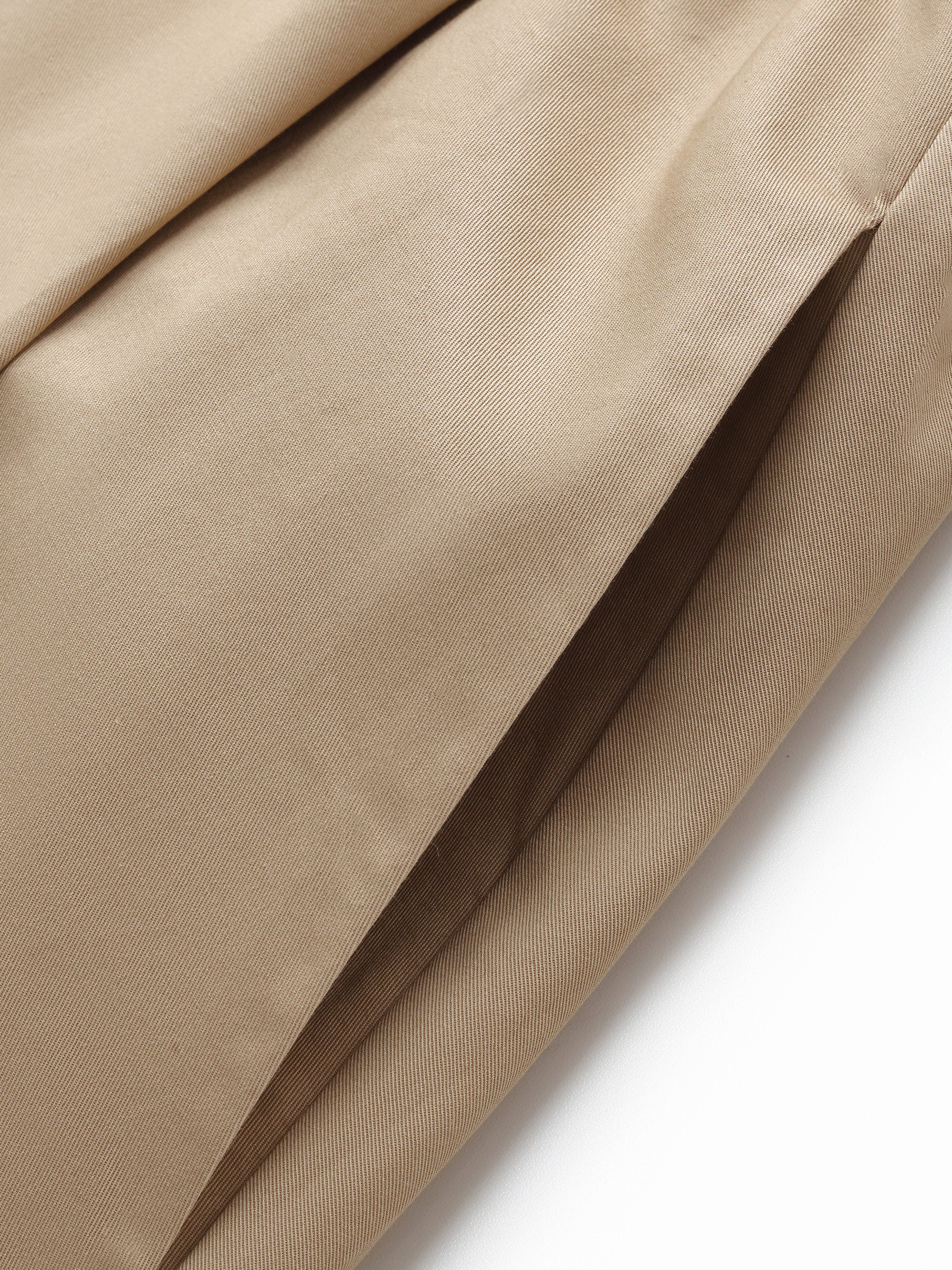 Cotton Drawstring Waist Women Trench Coat - Image 8