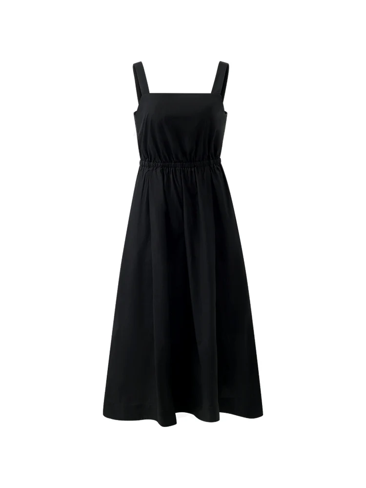 Cotton Strap Gathered Waist Jumpsuit With Detachable Chest Pads - Image 9