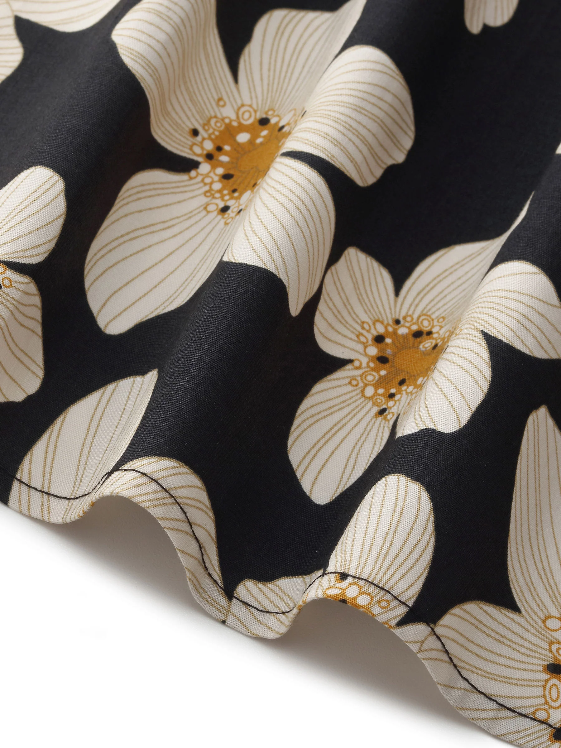 Cotton Stretch Floral Print Women Tie Belt Midi Dress - Image 8