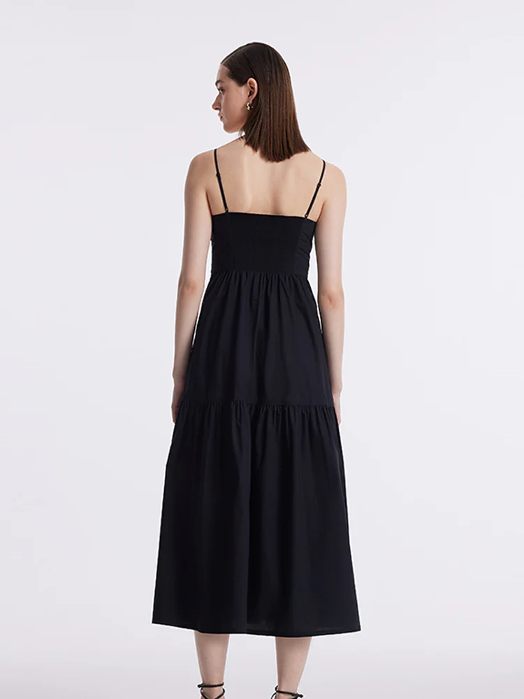Cut-out Spaghetti Strap Bowknot Tied Maxi Dress - Image 5