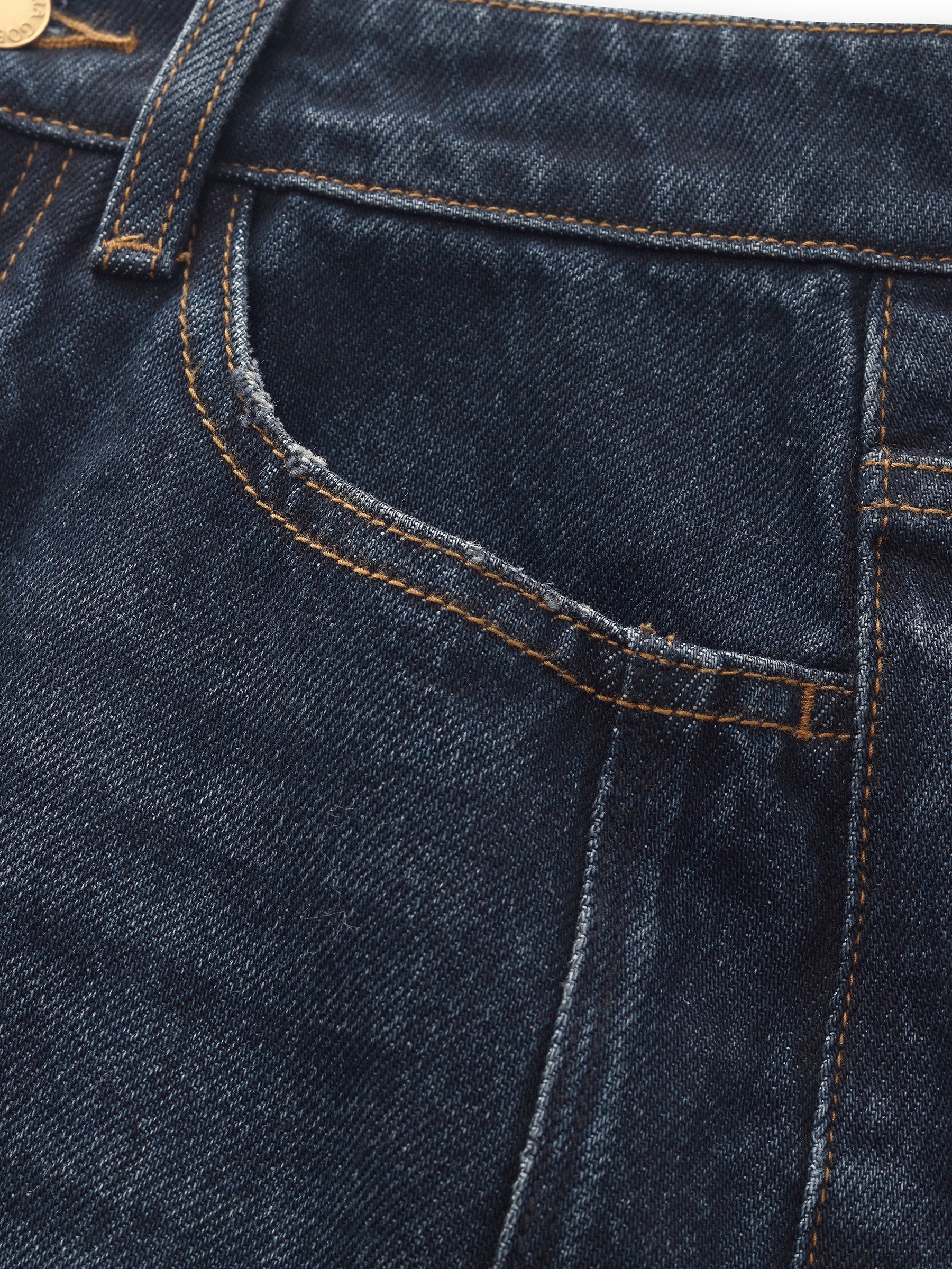 Denim Adjustable Waist Women Wide Leg Jeans - Image 7