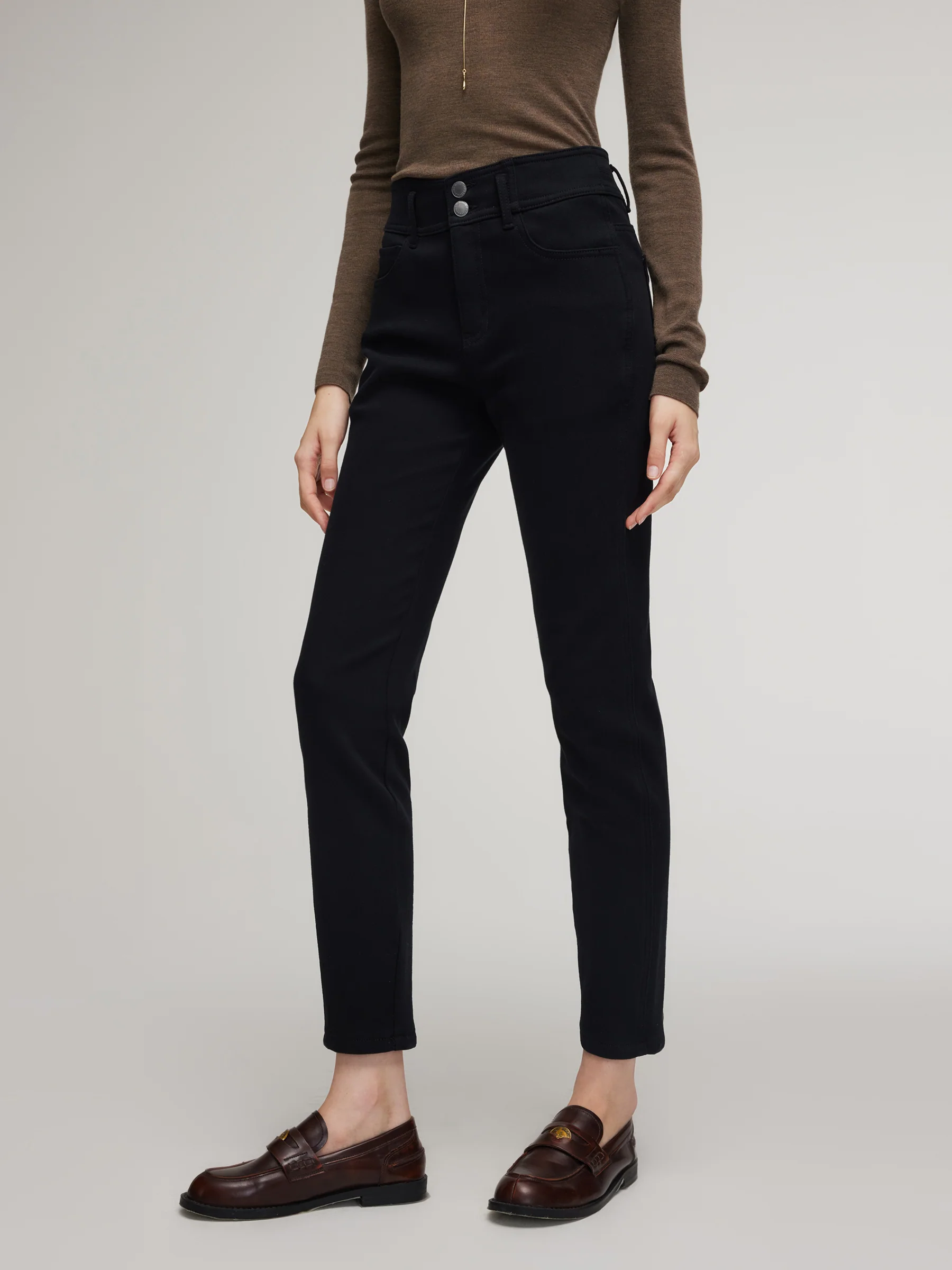 Denim Fleece Lined Women Skinny Jeans - Image 7