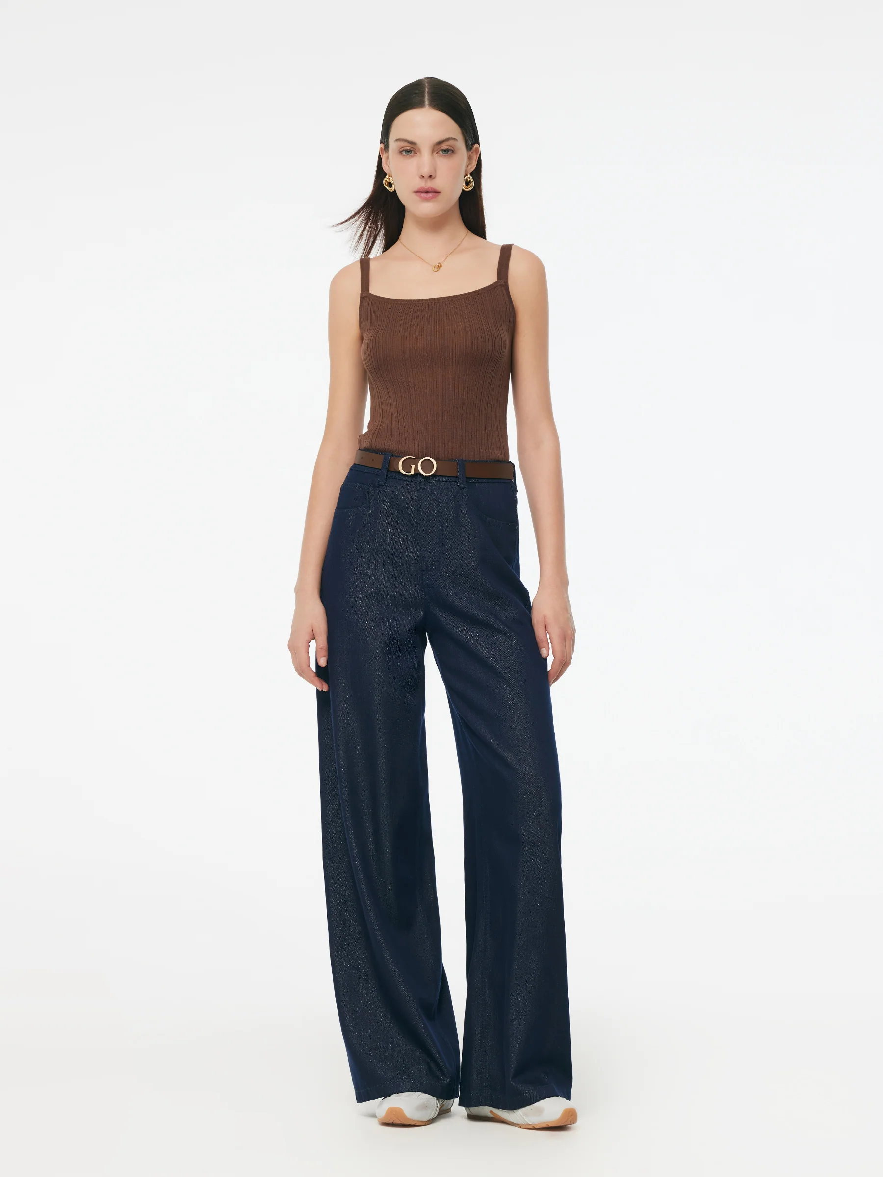 Denim Glitter Detailed Women Loose Straight Jeans - Image 2