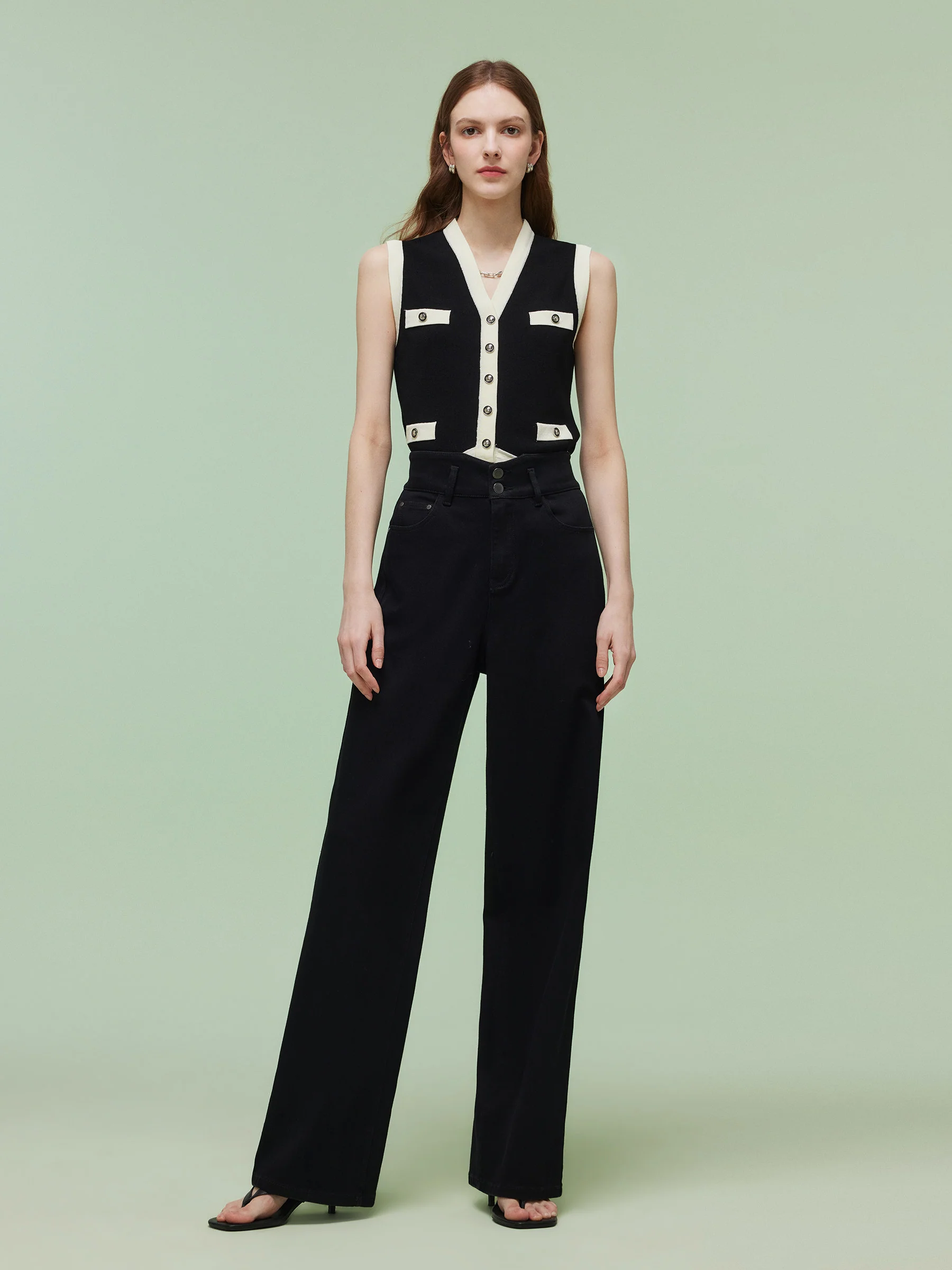 Denim High-Waisted Women Column Jeans - Image 2
