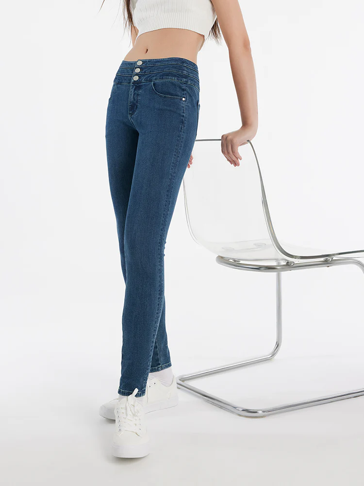 Denim Sheath High-Waisted Women Jeans - Image 2