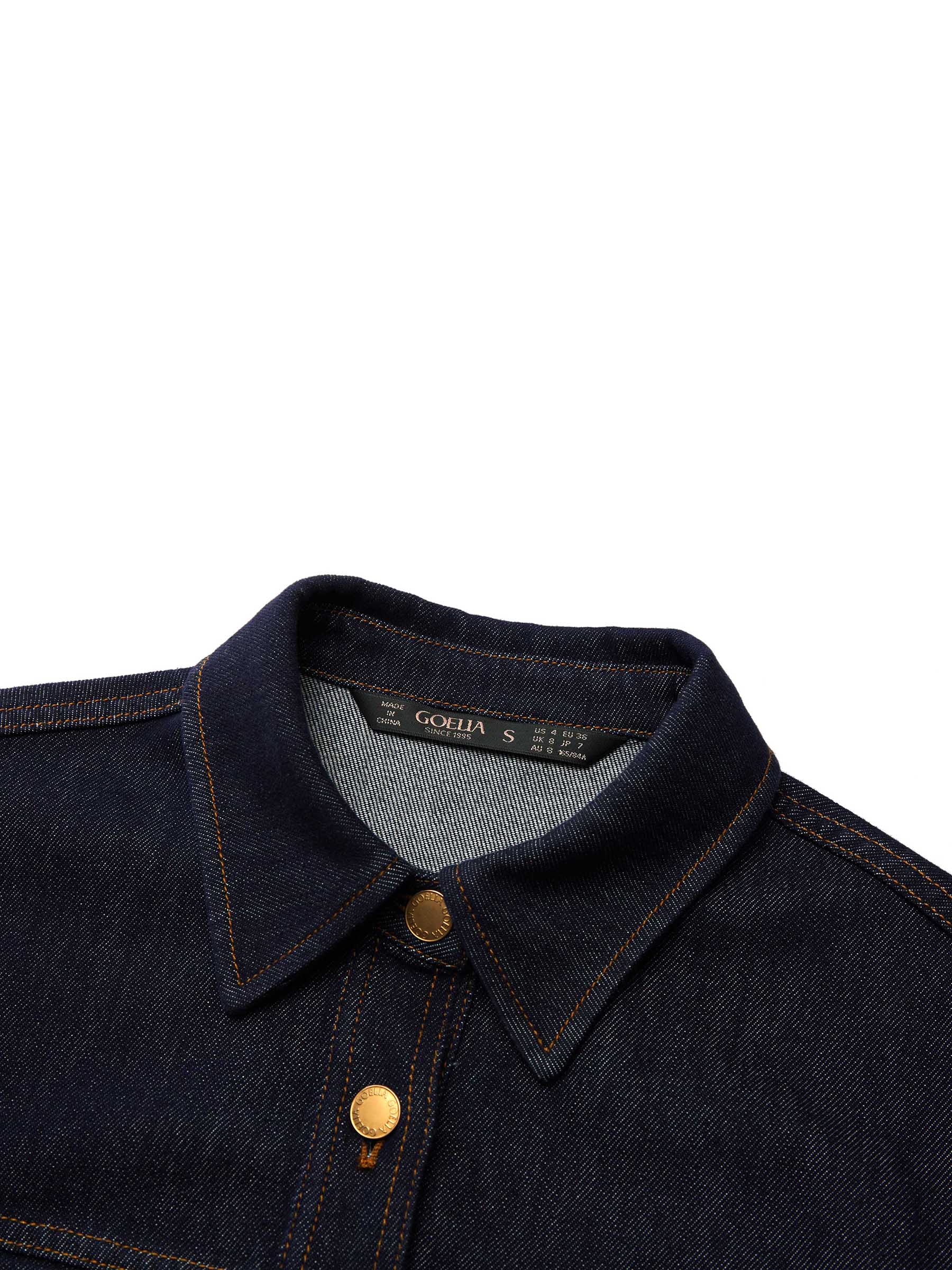 Denim Single-Breasted Women Jacket - Image 6