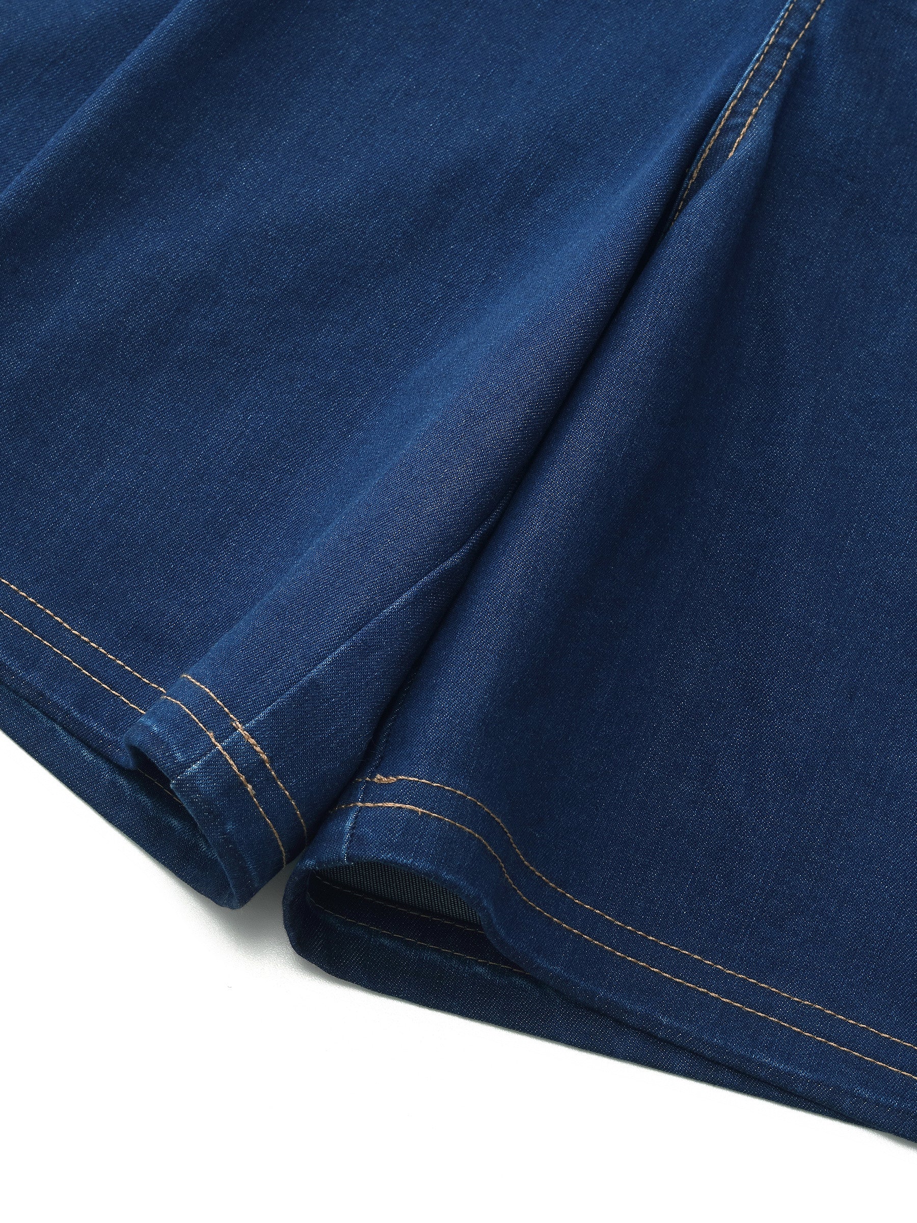 Denim Stretch Adjustable High-Waisted Women Shorts - Image 8