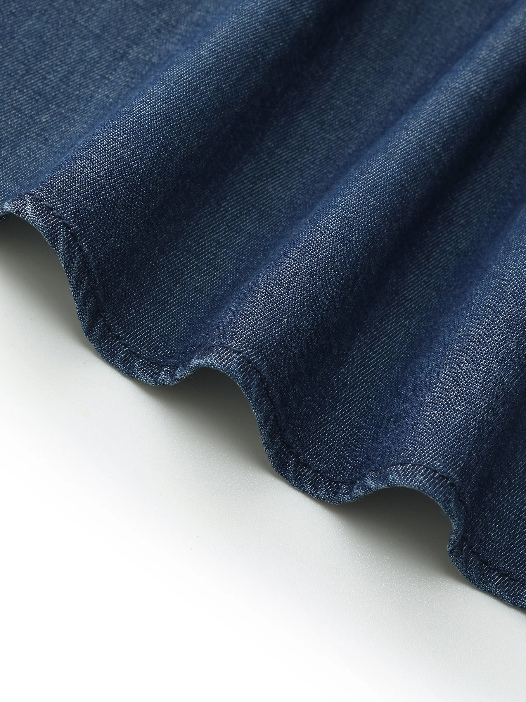 Denim Stretch Women Ruffle Mini Skirt - Image 8