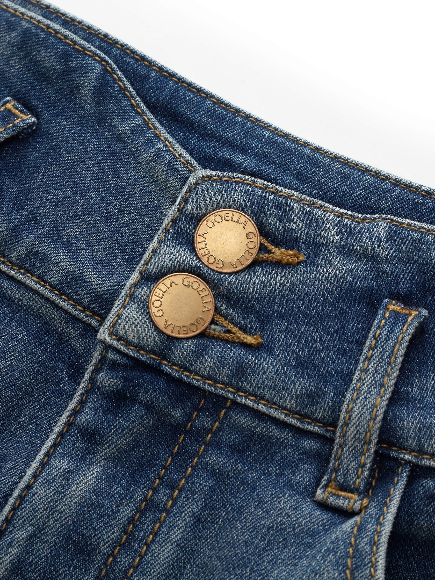 Denim Women High-Waisted Straight Leg Jeans - Image 7