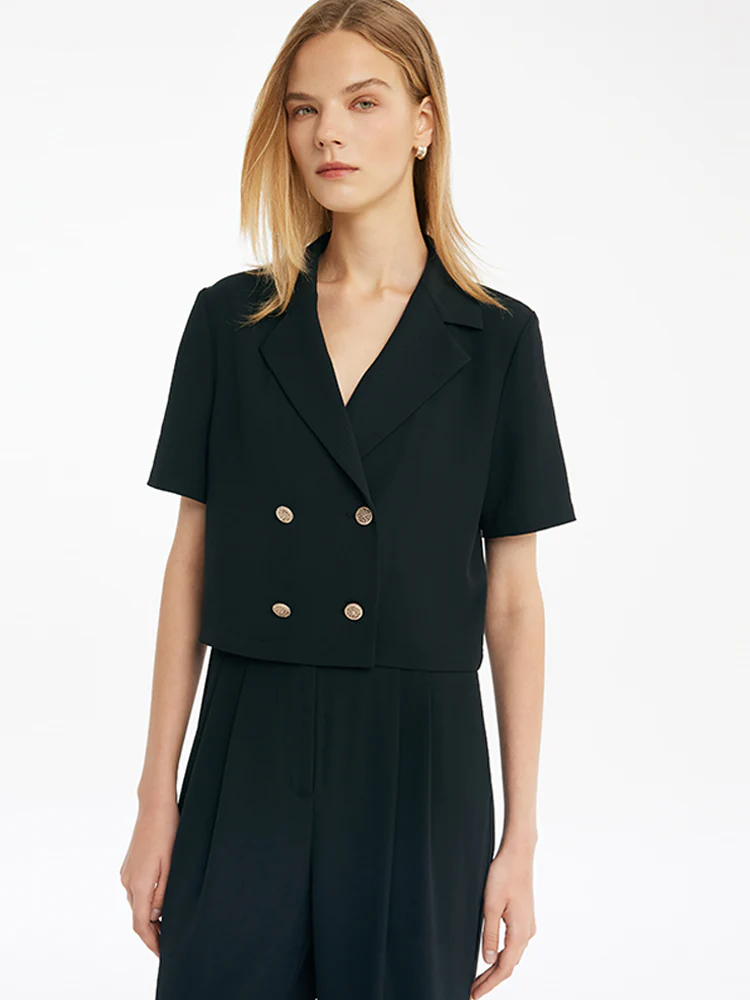 Double-Breasted Blazer And Pants Two-Piece Set - Image 7