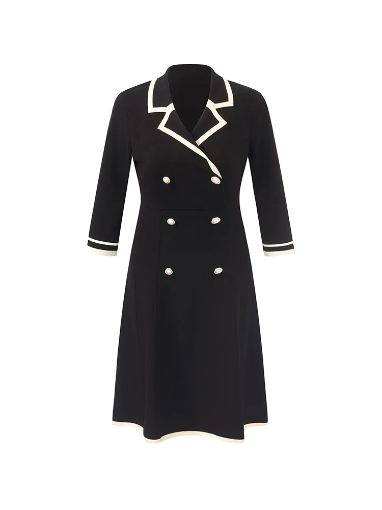 Fitted Double-Breasted V-Neck Mini Dress - Image 20