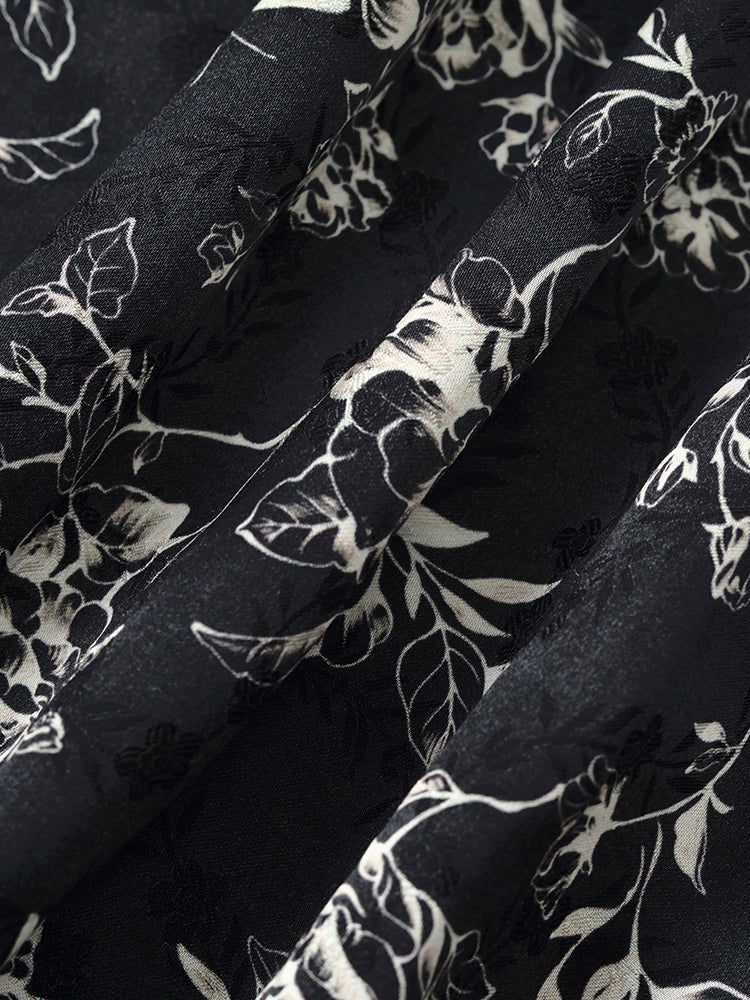 Floral Print Gathered Waist Women Maxi Dress - Image 7