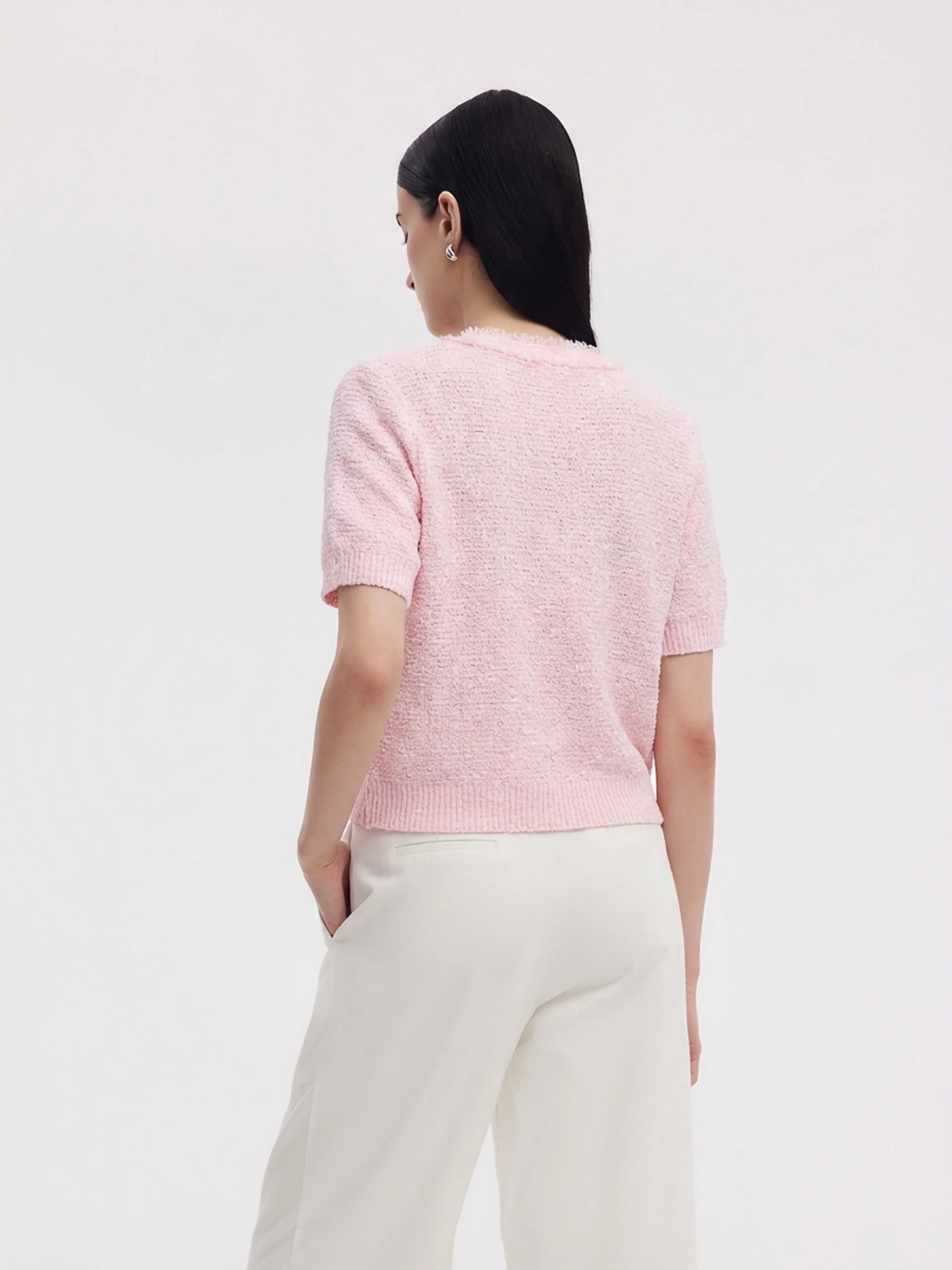 Frayed Edge Women Knit Top - Image 24