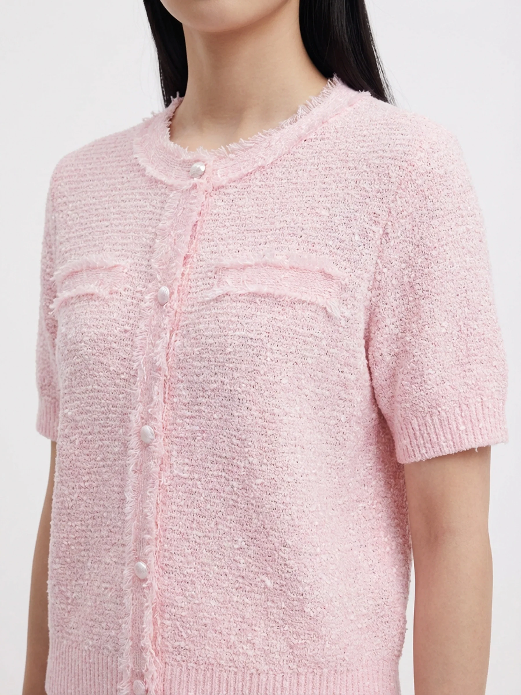 Frayed Edge Women Knit Top - Image 25