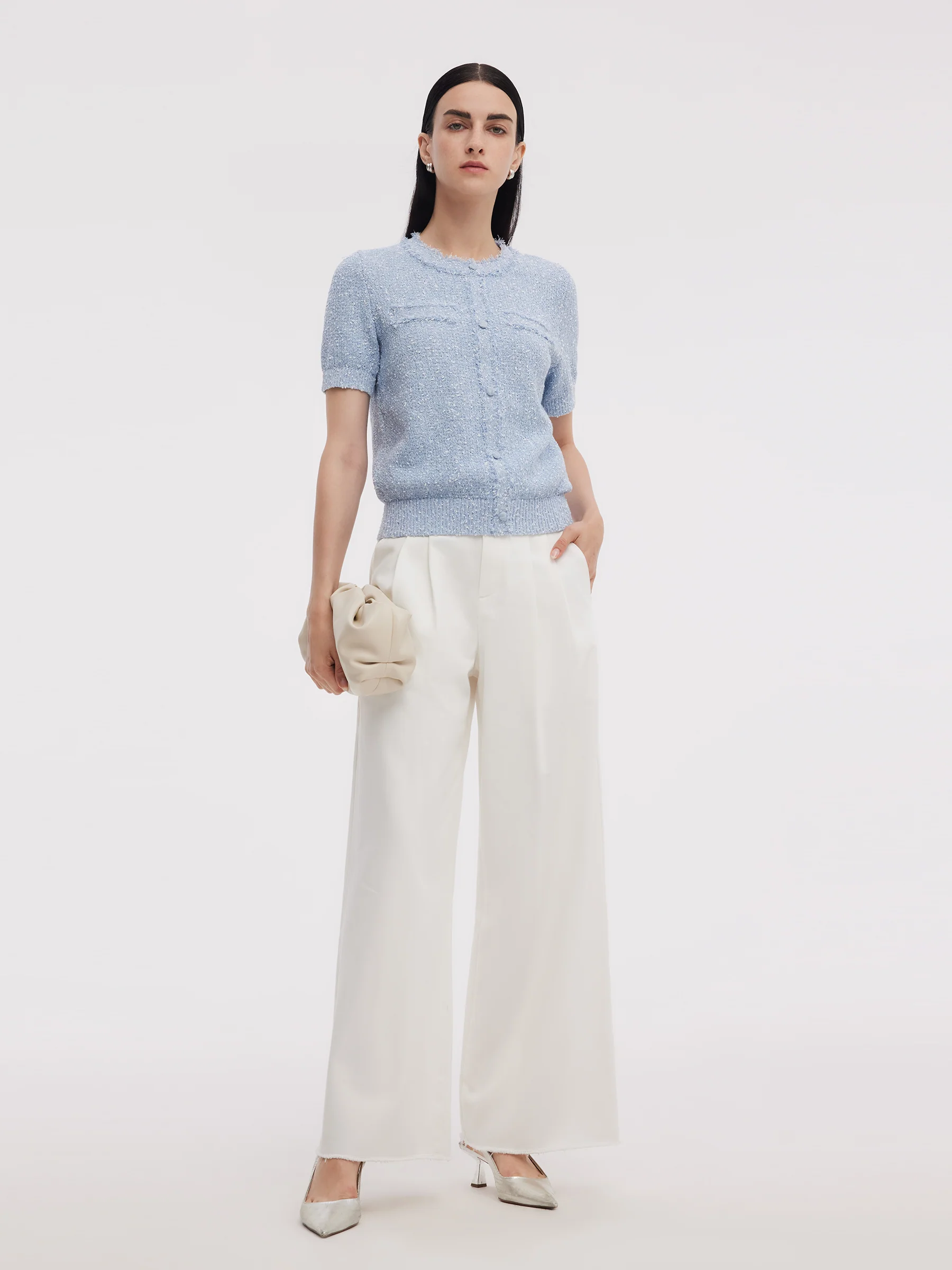 Frayed Edge Women Knit Top - Image 4