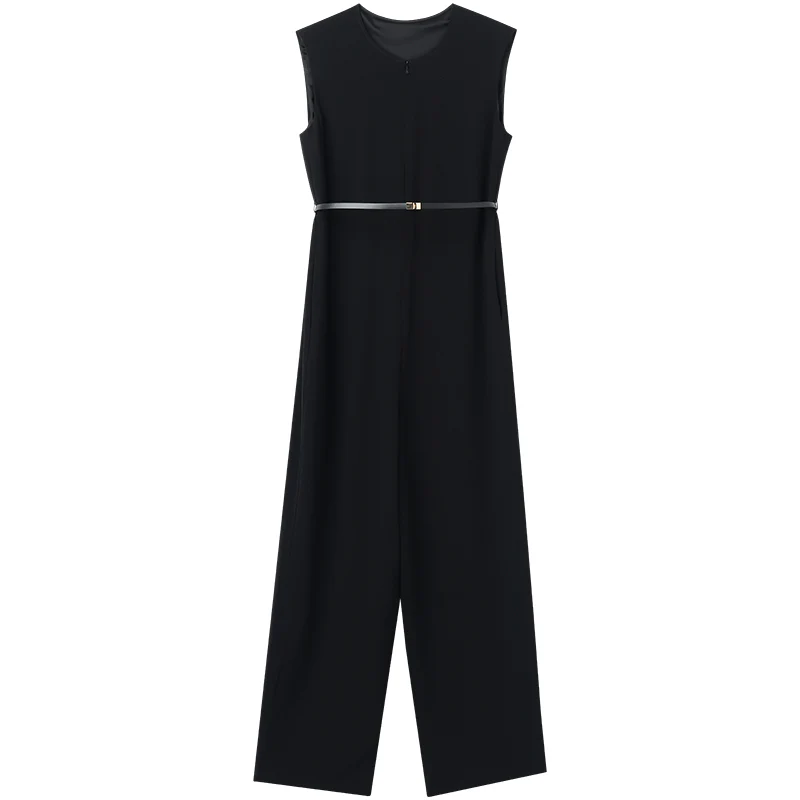 Full Length Triacetate Sleeveless Jumpsuit - Image 5