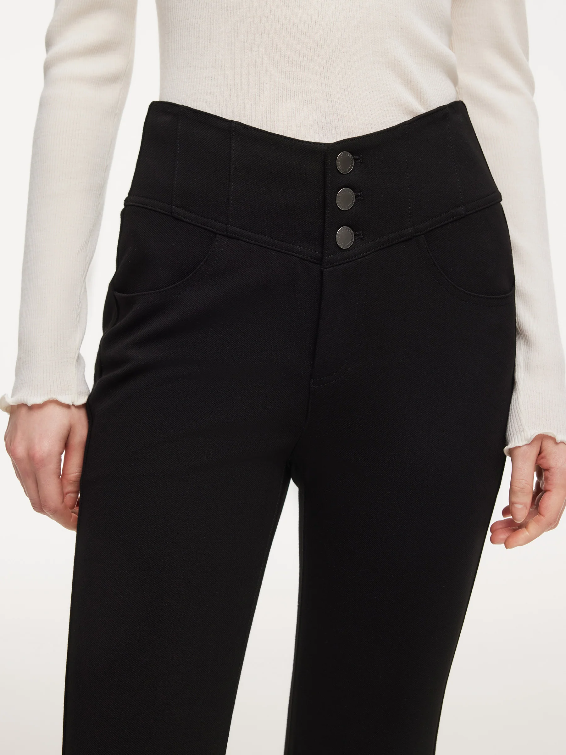 High-Waisted Women Micro-Flared Jeans - Image 6