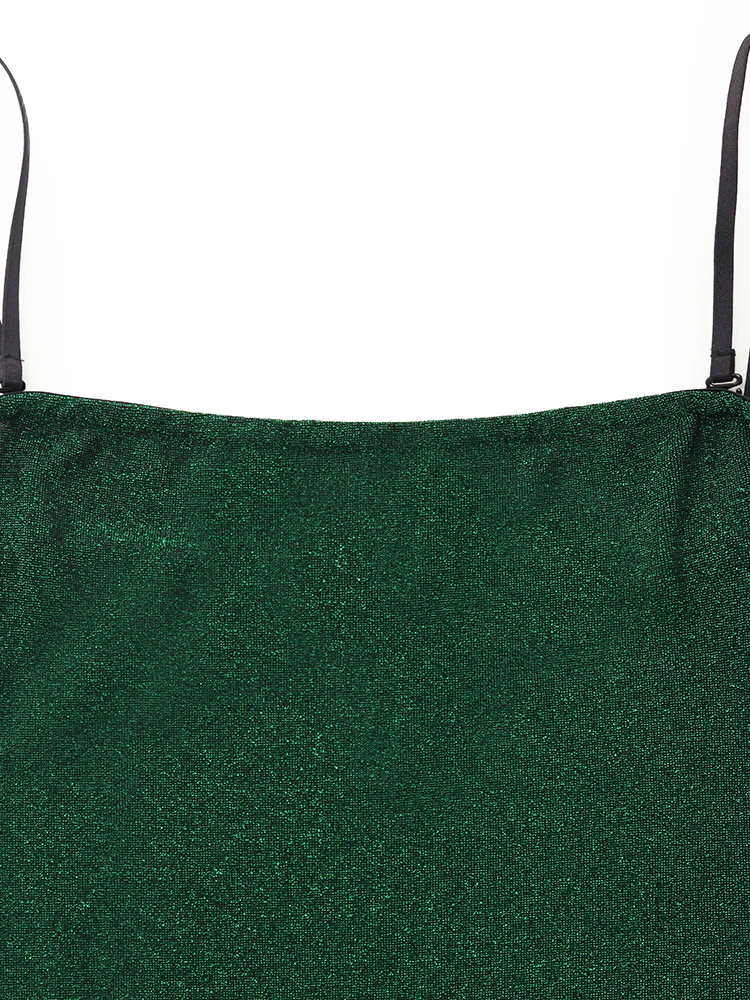 Glitter Women Party Slip Maxi Dress With Detachable Spaghetti Strap - Image 29