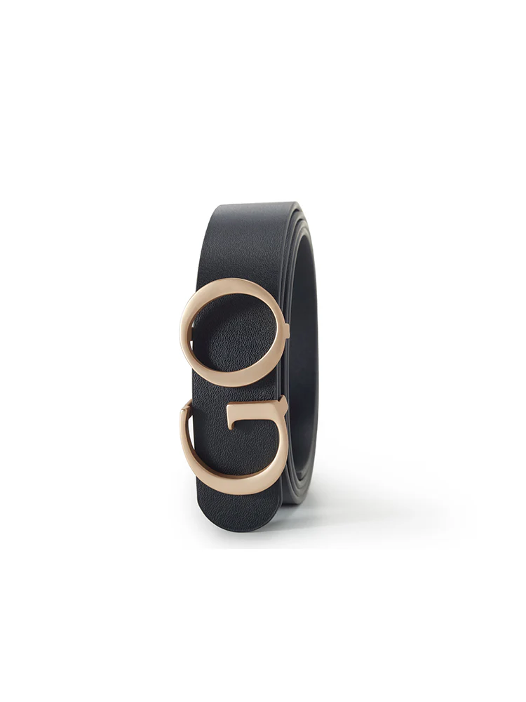 GO Letter Middle Size Women Leather Belt - Image 9