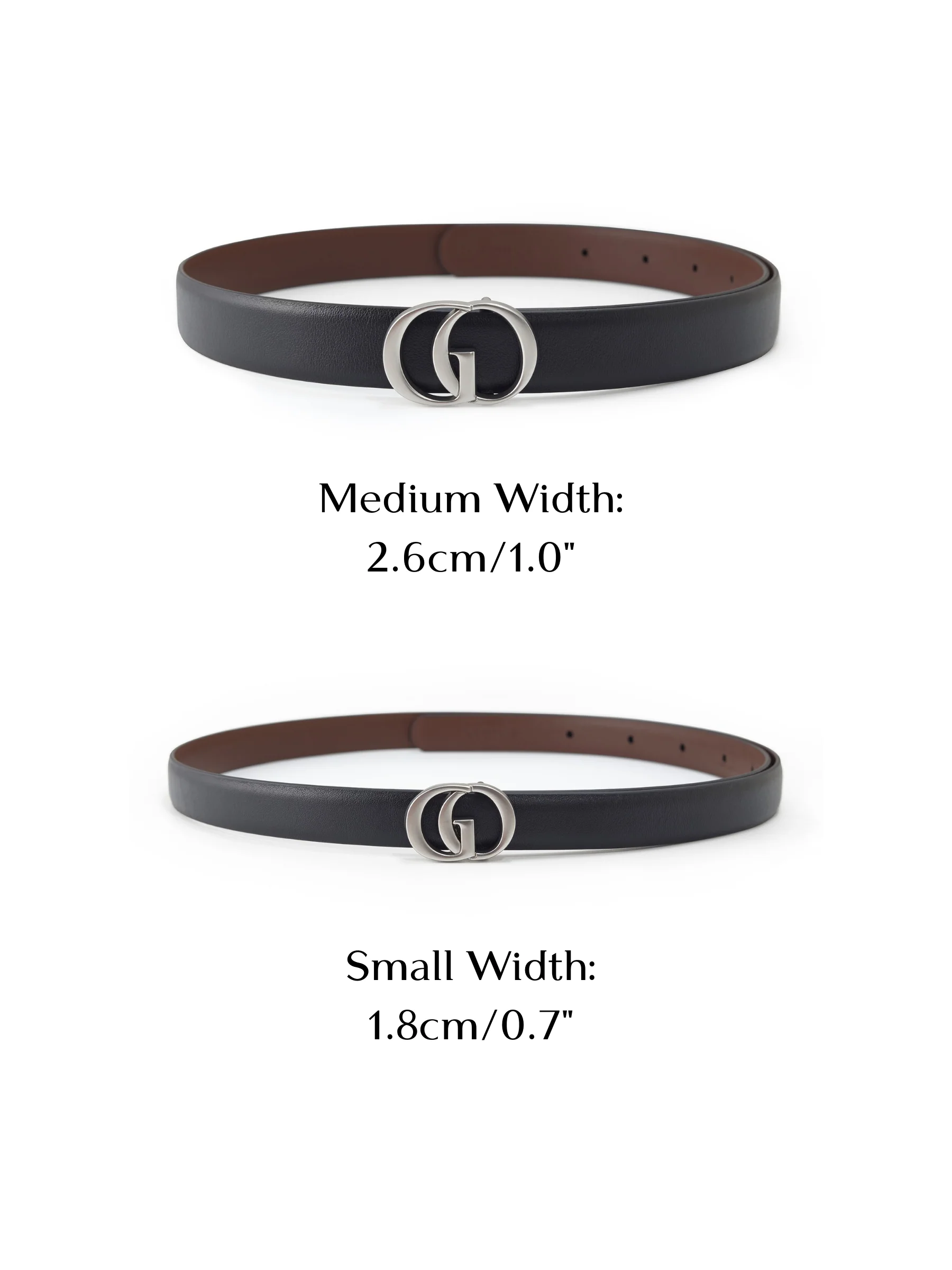GO Letter Women Leather Belt Size Medium - Image 16
