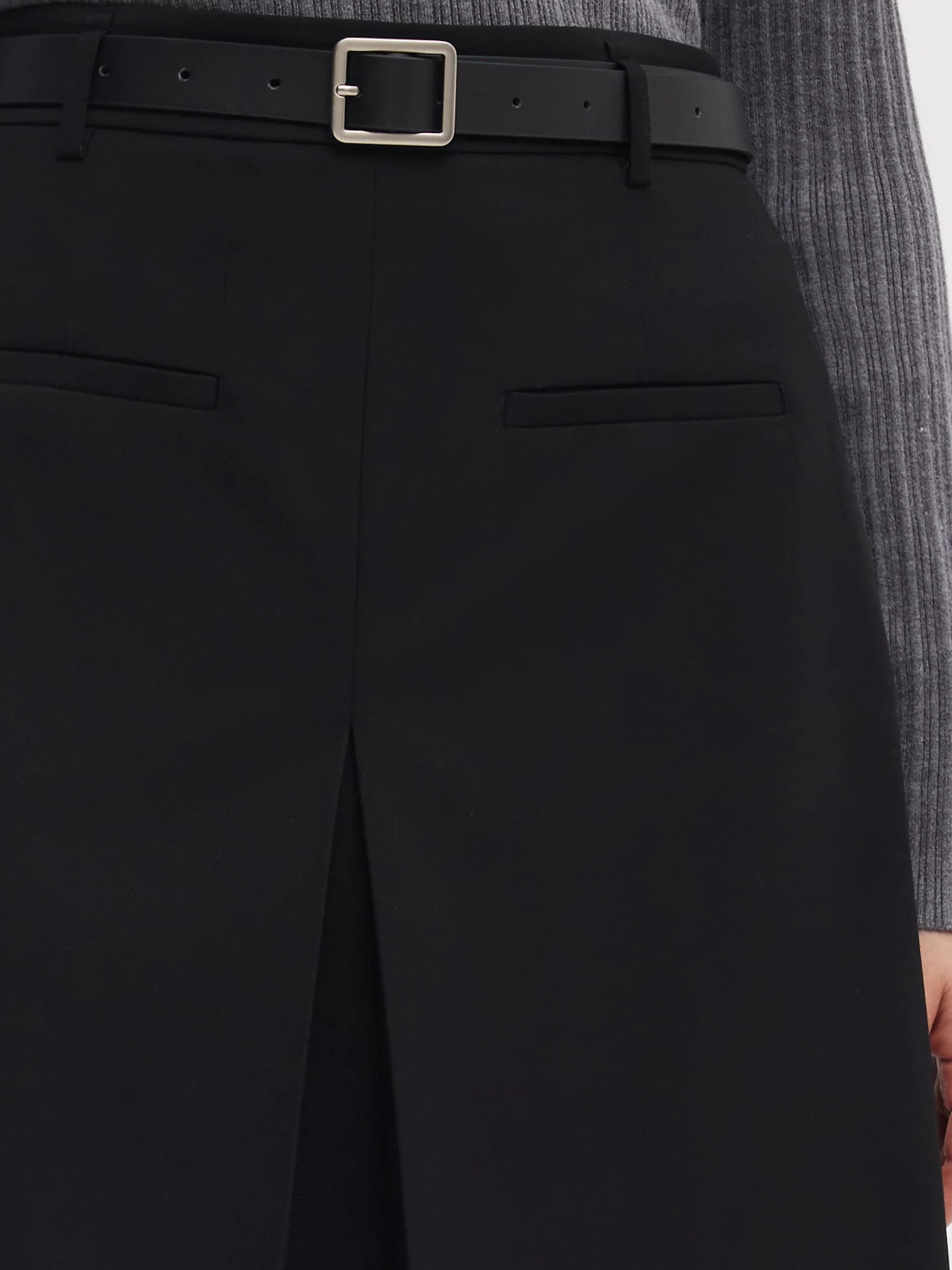 H-Line Pleated Women Skirt With Belt - Image 6