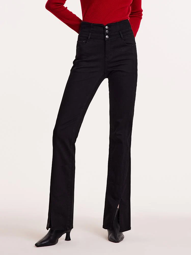 High-Waisted Slight Flared Women Jeans - Image 4