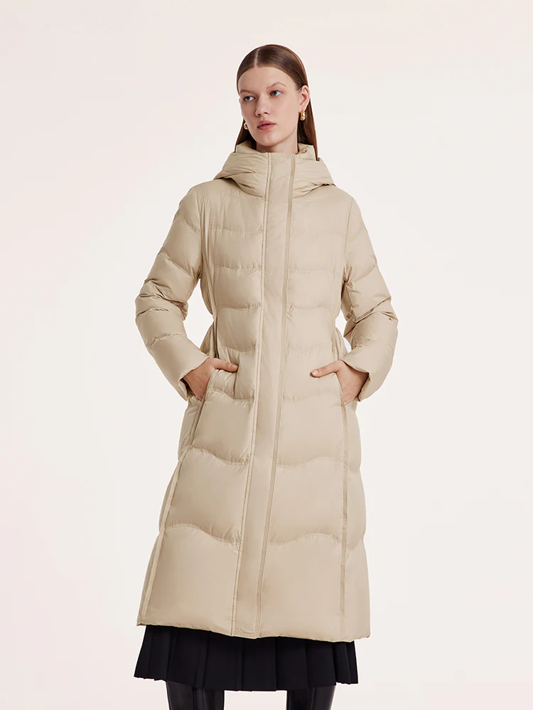Hooded Long Goose Down Garment - Image 4