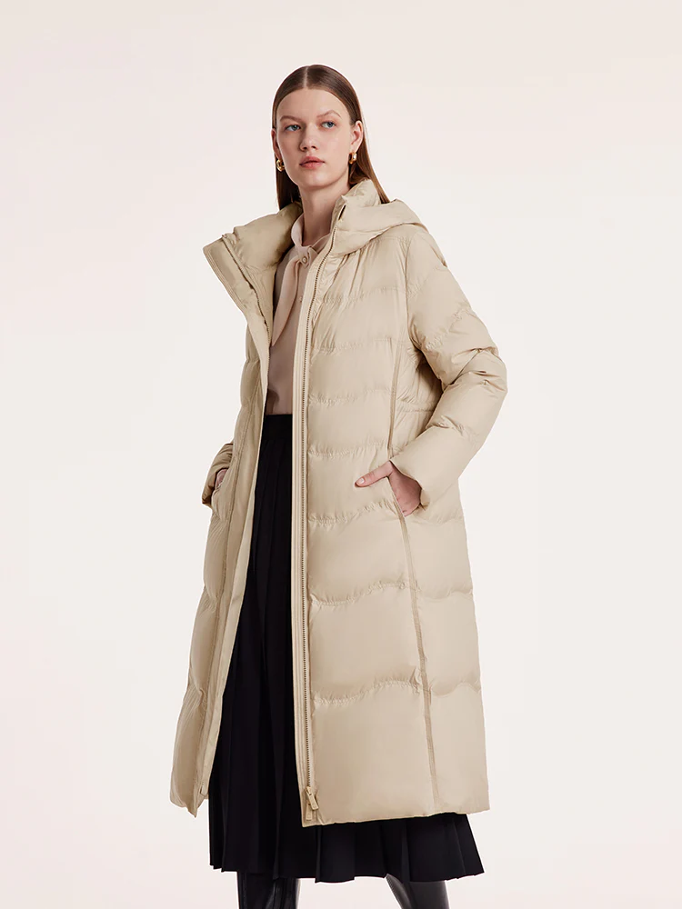 Hooded Long Goose Down Garment - Image 5