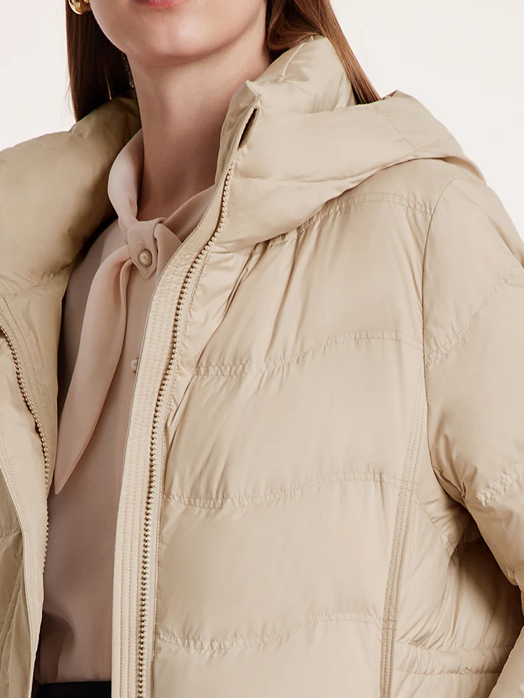 Hooded Long Goose Down Garment - Image 7