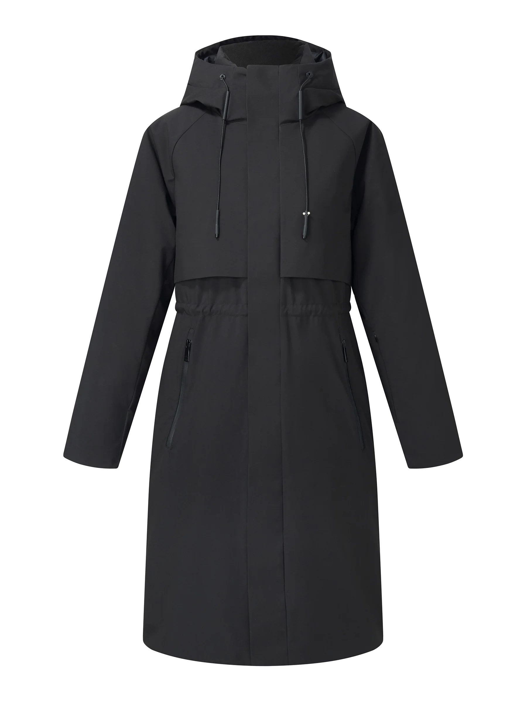 Hooded Unisex Goose Down Trench Coat - Image 12