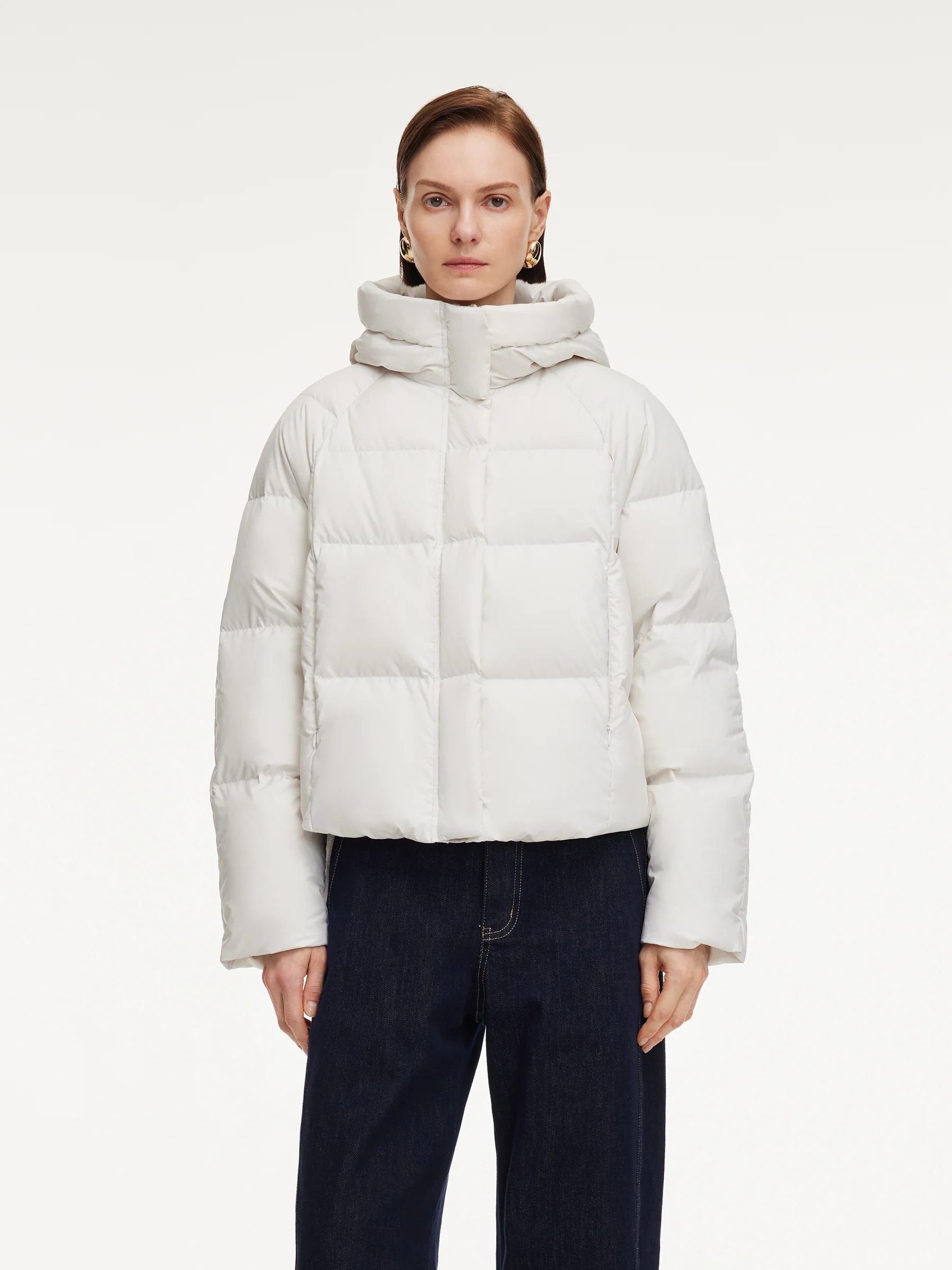 Hooded Zip-Up Goose Down Jacket - Image 10