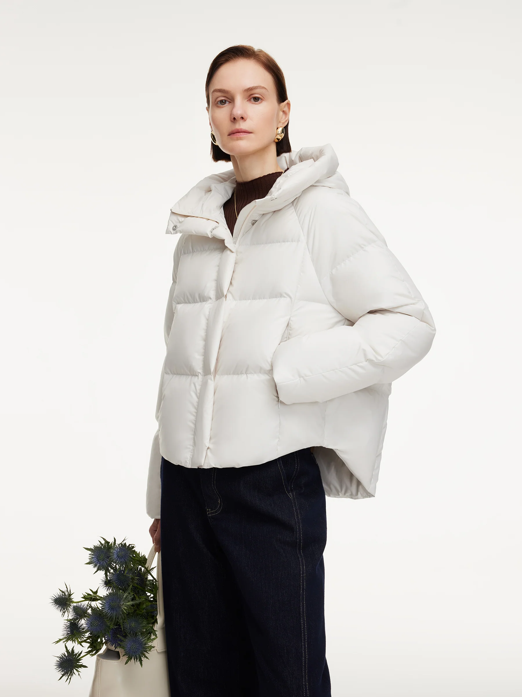 Hooded Zip-Up Goose Down Jacket - Image 4