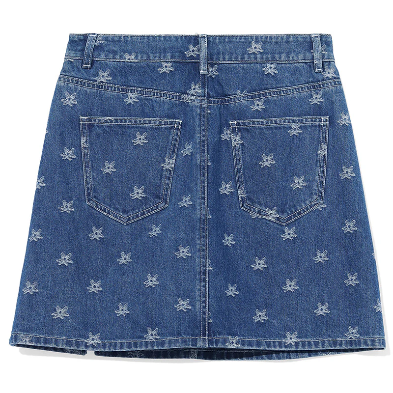 Jacquard Denim Half Women Skirt - Image 8