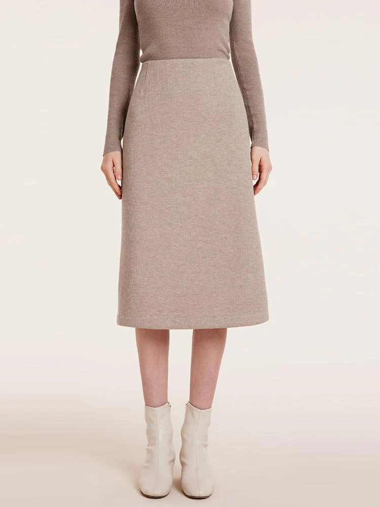 Knit A-Line Half Women Skirt