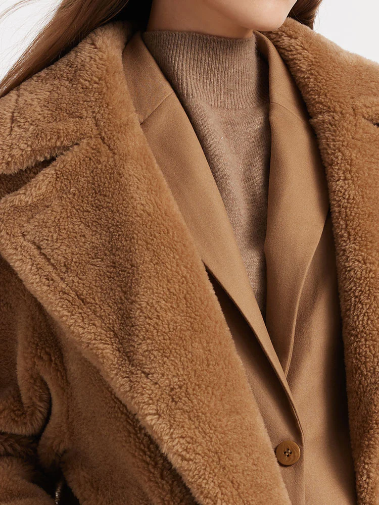 Lamb Wool Oversized Teddy Coat - Image 10