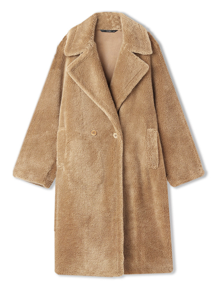Lamb Wool Oversized Teddy Coat - Image 11