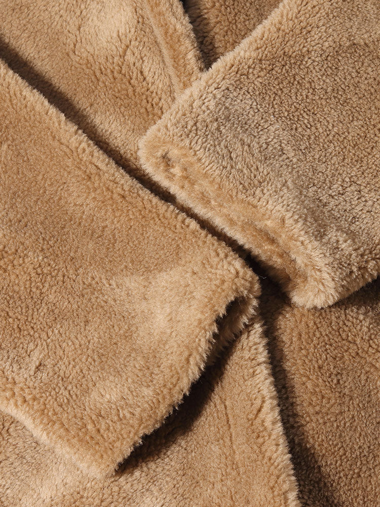 Lamb Wool Oversized Teddy Coat - Image 12