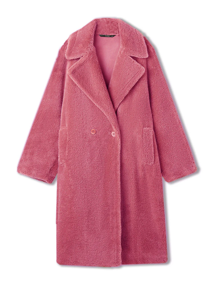 Lamb Wool Oversized Teddy Coat - Image 15