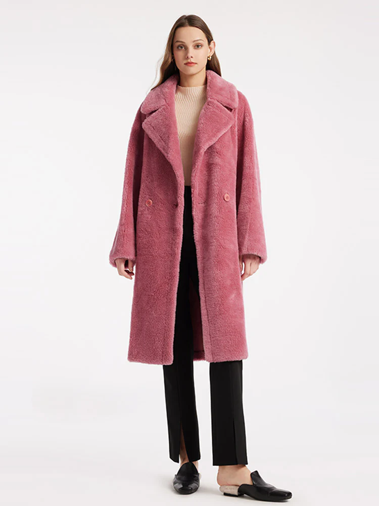 Lamb Wool Oversized Teddy Coat - Image 3