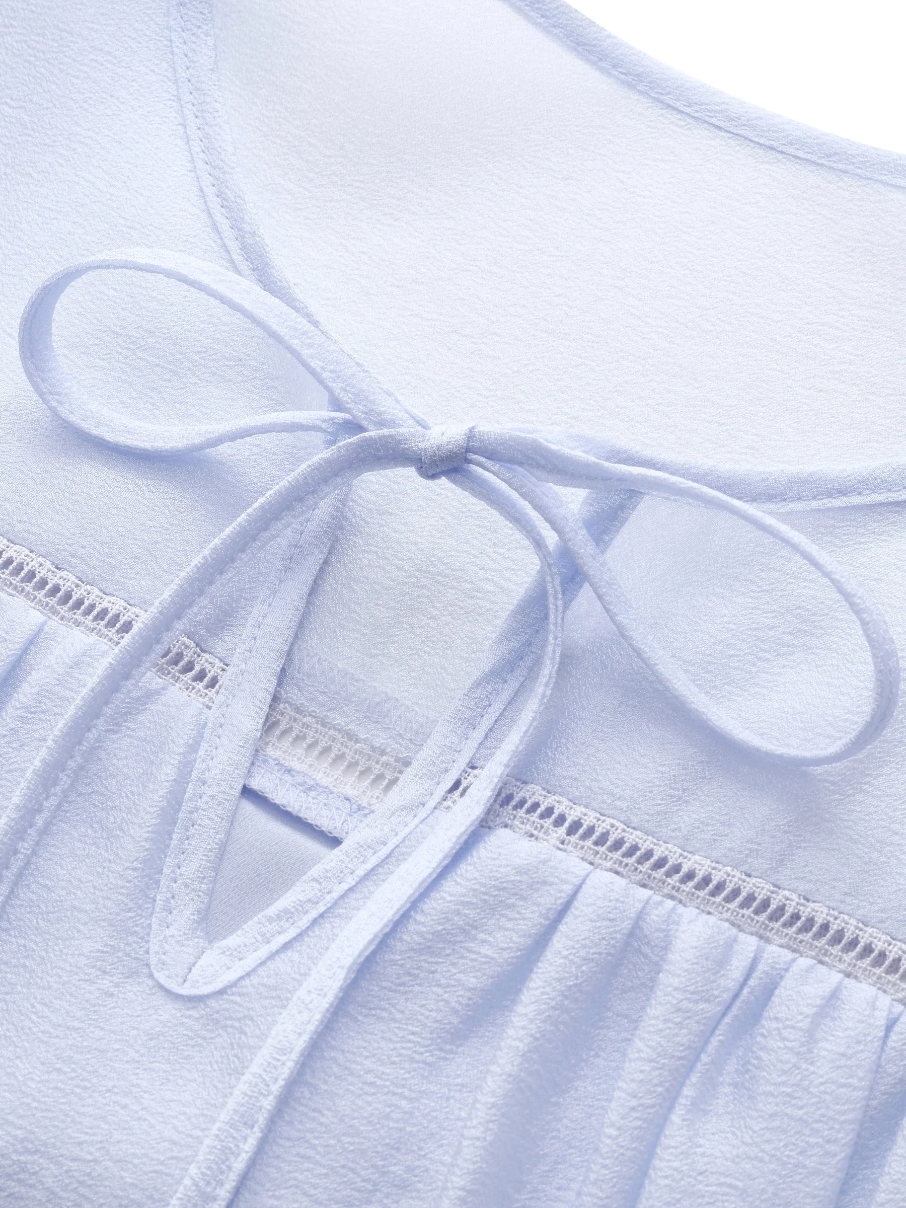 Loose Fit Cap Sleeve Top And A-Line Skirt Two-Piece Set - Image 8