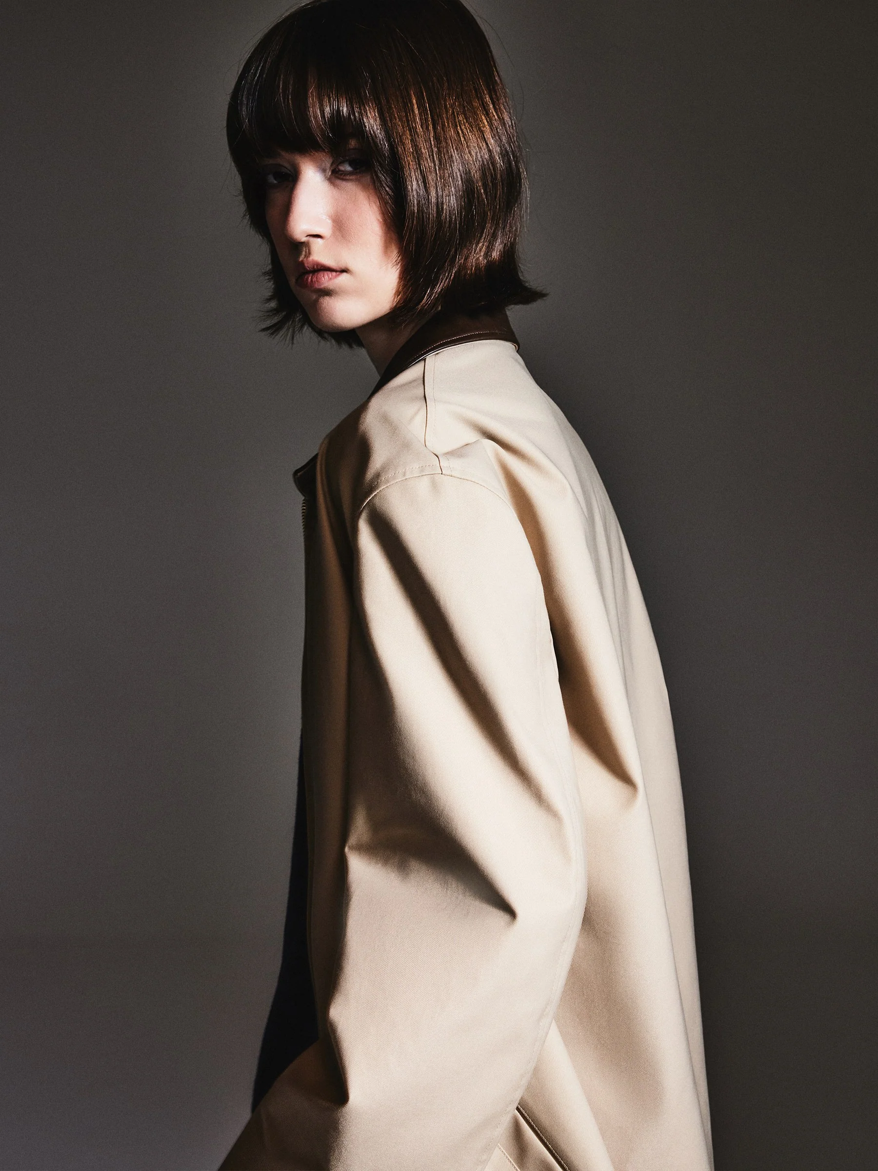 Loose Fit H-Line Zip-Up Unisex Mid-length Jacket - Image 7