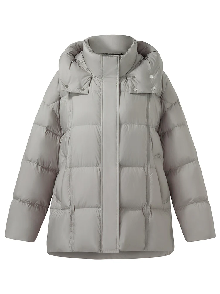 Loose Fit Hooded Goose Down Jacket - Image 2