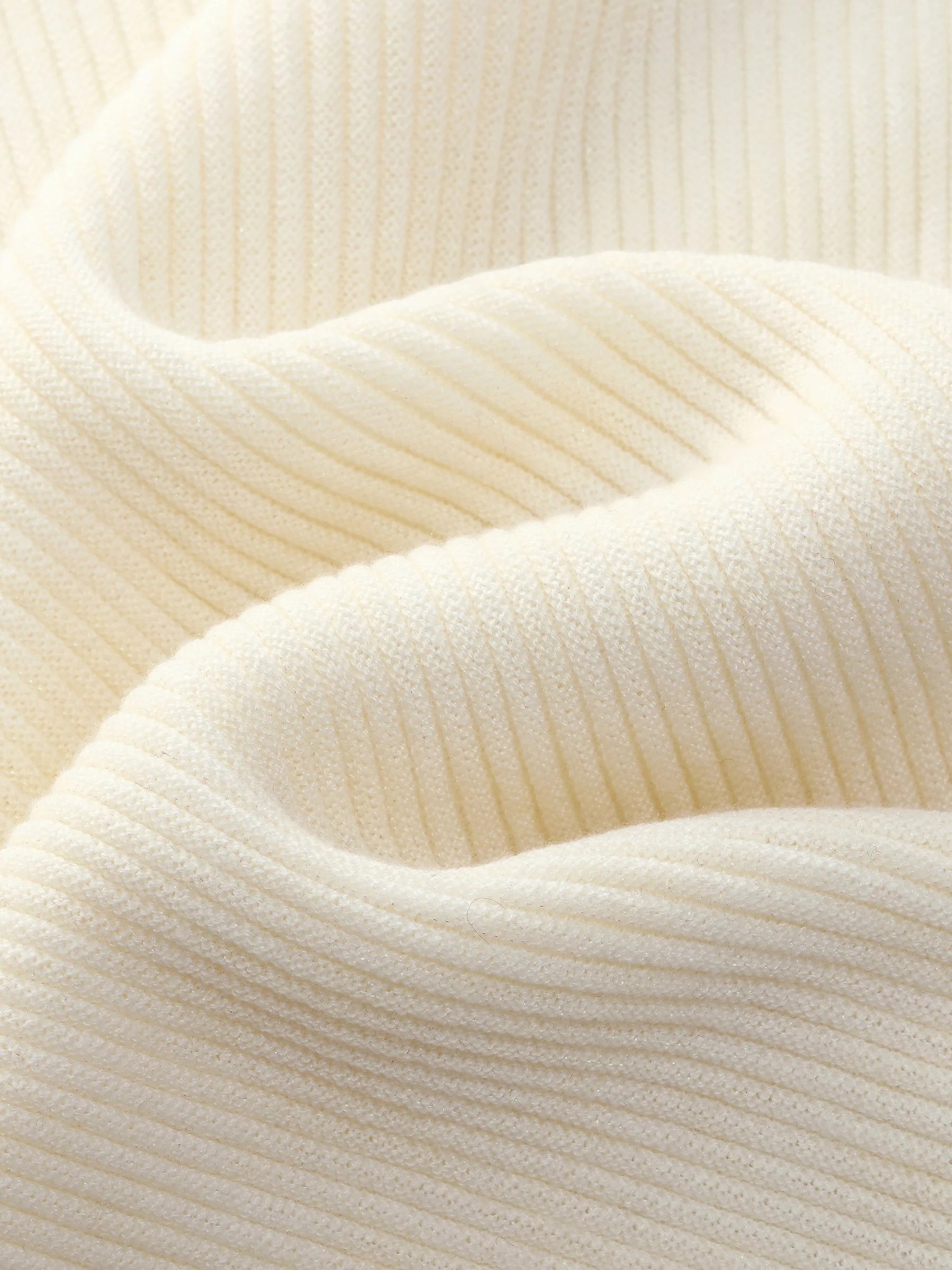 Tencel Wool Blend Mock Neck Women Knit Top - Image 14