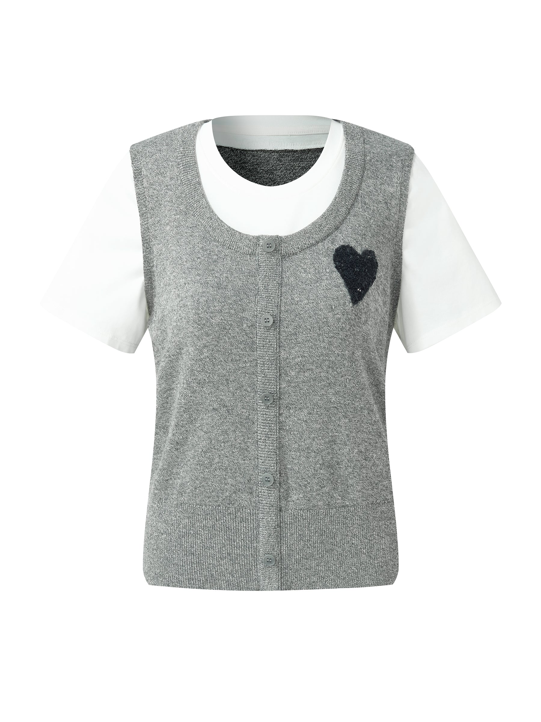 Lyocell Cotton Blend Women Mock Layered T-shirt - Image 7