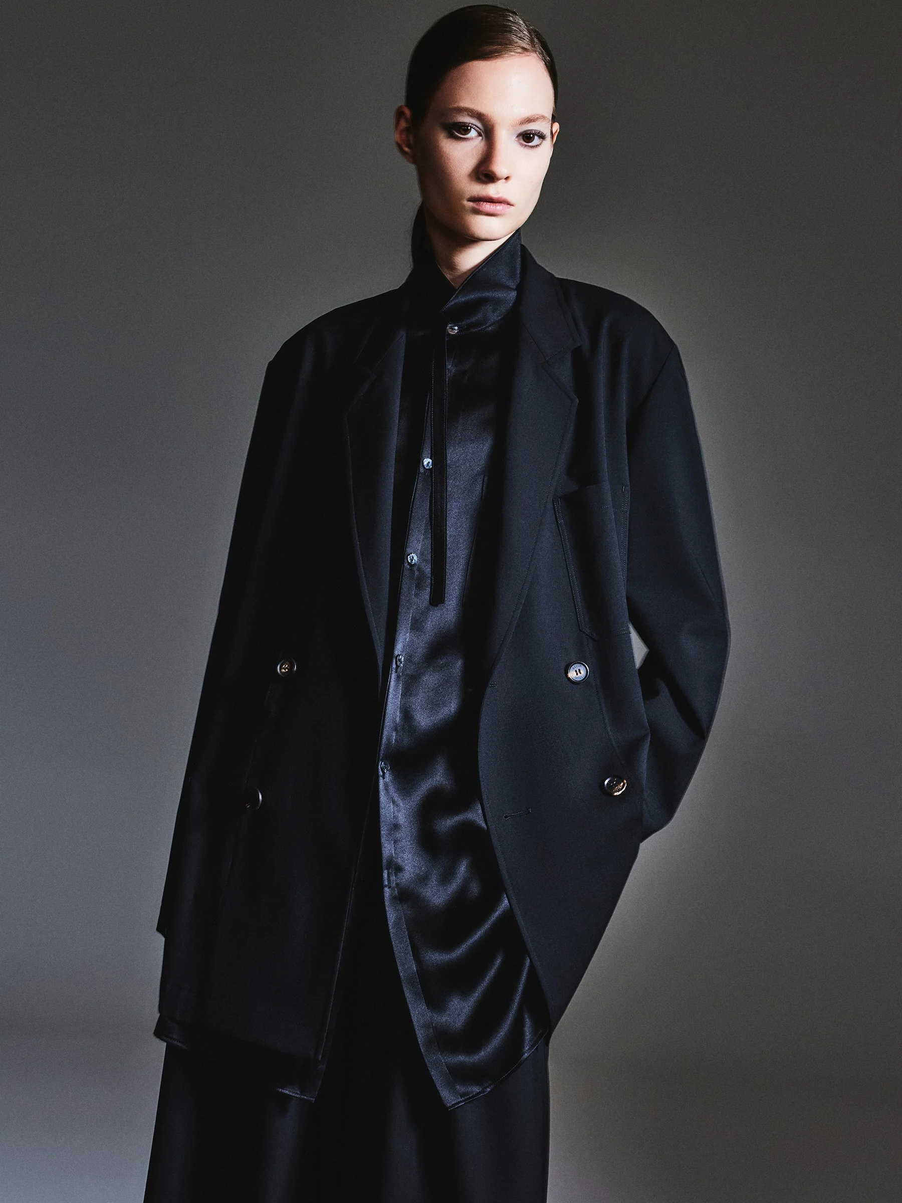 Machine Washable Wool Blend H-Line Unisex Blazer - Image 7
