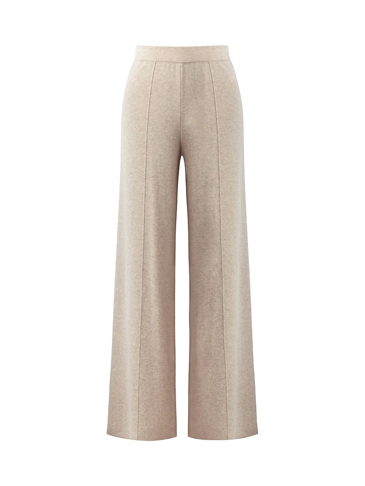 Machine Washable Wool Wide Leg Women Pants - Image 7